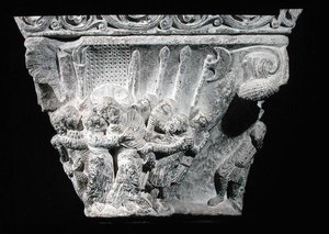 Judas kyss, relief från en huvudstad av French School