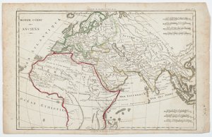 The Known World of the Ancients (handfärgad gravyr) av French School