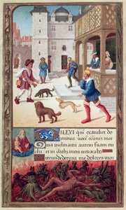Den spetälske, efter ett 1500-talsmanuskript (färgstick) av French School