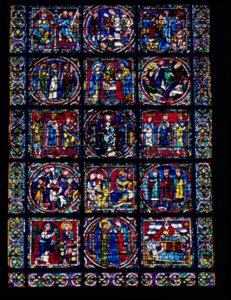 The Life of Christ, Nya testamentets cykel, nedre halvan av fönstret, c.1145-50 av French School