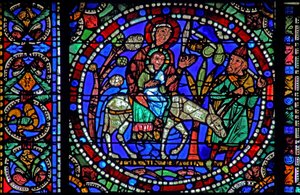 The Life of Christ window: Flight into Egypt - and return (w50) av French School