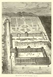 Louvren och Tuilerierna av French School