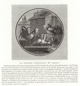 Markisen de Lafayette uppvaktar Madame Bailly av French School