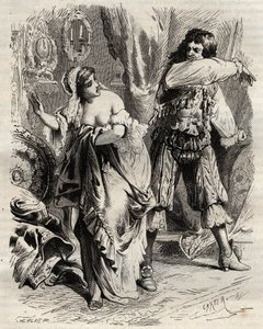 Markisen av Montespan, Louis Henri (Louis-Henri) de Pardaillan de Gondrin (1640-1691), slog sin fru, markisen av Montespan (Francoise Athenais) av Rochechouart Mortemart (eller Madame de Montespan) (1640-1707), för hon vägrade honom på order av Ki av French School