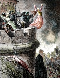 Massakern av Vaudois av Mérindol 1545, 1866 av French School