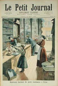 The New Auxiliary Post Office i Paris, från Le Petit Journal, 18 maj 1894 av French School