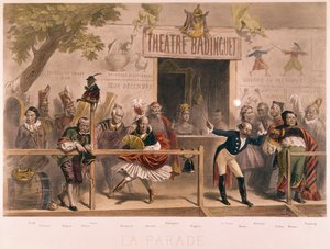 Paraden, karikatyr av Napoleon III och hans hov (1808-73), från La Menagerie Imperiale, ca 1870 av French School