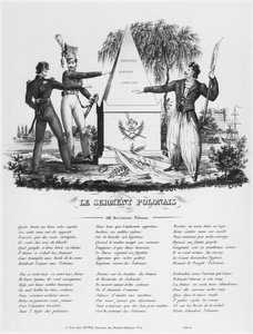 Den polska eden, de polska lansarnas sång, c.1830 av French School