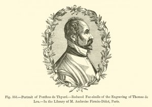 Porträttet av Pontus de Tyard (gravyr) av French School