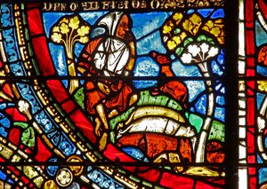 The Prodigal Son-fönstret: reflekterar över hans undergång (w35) av French School