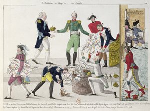 Restaureringen eller det franska imperiet delas upp efter Waterloo, 1815 av French School
