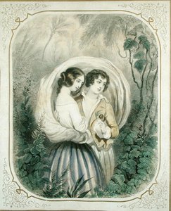 The Return from the Walk, från Paul et Virginie av Henri Bernardin de Saint-Pierre (1737-1814) av French School