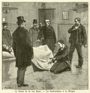 Mordet på Rue Bleue, Paris (gravyr) av French School