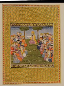 Kunskapens och historiens takfönster, illustration för The Arabian Nights, 1895 (färggravyr) av French School
