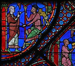 The St James Window: Filetus berättar för Almoniges (Hermoniges) om sin omvändelse (w5) av French School