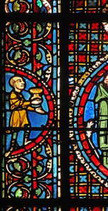 St Lubin-fönstret: givare - vinmakare (w45) av French School