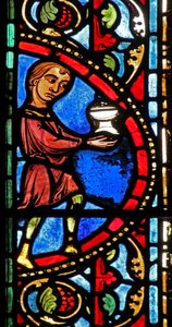 St Lubin-fönstret: givare - vinmakare (w45) av French School