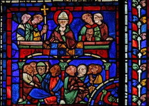 St Martin-fönstret: helgonets predikan (w20) av French School