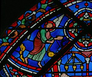 St Thomas-fönstret: änglar besöker St Thomas-graven (w23) av French School