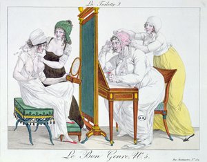 The Toilet, från serien Le Bon Genre, tidigt 1800-tal av French School