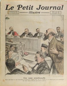 Rättegången mot Henri Desire Landru (1869-1922) från Le Petit Journal, 20 november 1921 av French School