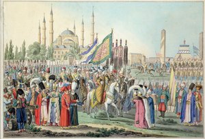 Den turkiske sultanen granskar sina janitsjarer av French School