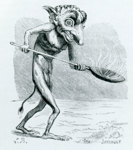 The Ukobach, illustration från Dictionnaire Infernal av Jacques Albin Simon Collin de Plancy, 1818 av French School
