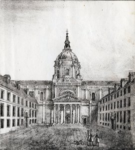 Sorbonne-universitetet - "Alphabet Picturesque des Monumens de Paris" ca 1840 (gravyr) av French School