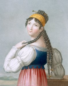Den livliga tysken, graverad av L. Dibart av French School