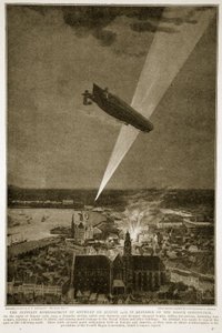 Zeppelinbombningen av Antwerpen den 24 augusti 1914 i trots av Haagkonventionen, 1914-19 av French School