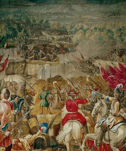 Slaget vid Mohacs mellan de kejserliga arméerna och ... (gobeläng) av French School