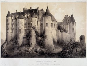 Slottet Luynes - Litografi av French School