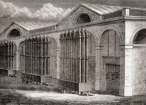 Kolgaskondensatoranläggningen i La Villette, Paris, Frankrike under 1800-talet, från 