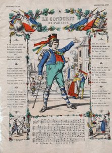 Årets värnpliktiga 1810 franska sång på 1800-talet. av French School