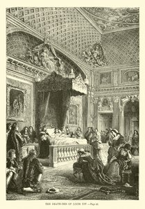 Ludvig XIV:s dödsbädd av French School