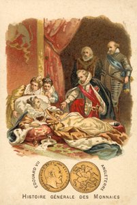 Elizabeth I av Englands död 1603 av French School