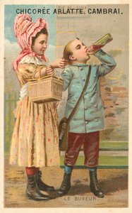Drickaren (chromolitho) av French School
