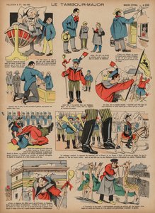 Trummajoren (färgad gravyr) av French School