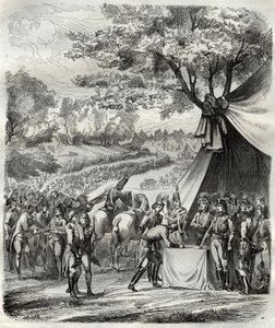 Slutet på Vendeekriget - Hoche undertecknar ett fördrag med bretonerna - Revolution francaise - La pacification de la Vendee - Accords de la Mabilais, 20 april 1795 - underteckna mellan generalen Hoche och kockarnas chouans - Undertecknande av fördraget om av French School