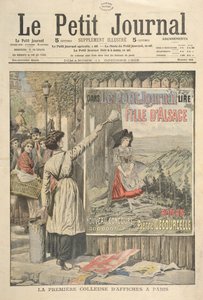 Den första kvinnliga affischen i Paris, från le Petit Journal, 11 oktober 1906