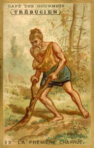 Den första plogen (chromolitho) av French School