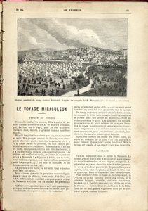 Det allmänna utseendet på lägret framför Nasaret, baserat på en skiss av M. Mougeot., Le Pèlerin av French School
