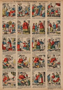 Den gigantiska Periferigerilerimini (färgad gravyr) av French School