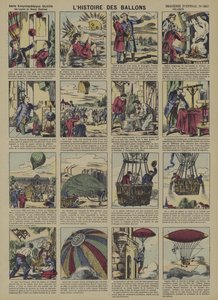 Ballongernas historia (färg litho) av French School