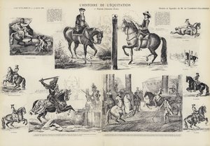 Ridningens historia (litho) av French School