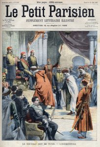 Invigningen av den nya Bey of Tunis Hedi Bey (Muhammad El Hadi Bey av French School