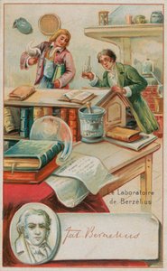 Den schweiziske kemisten Jons Jacob Berzelius laboratorium av French School