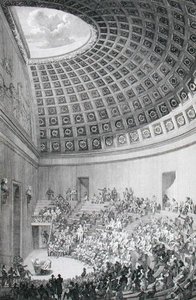 Föreläsningssalen, efter modell av Pantheon i Rom, från 