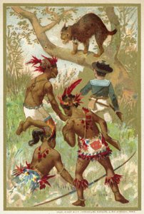 Lodjuret (chromolitho) av French School
