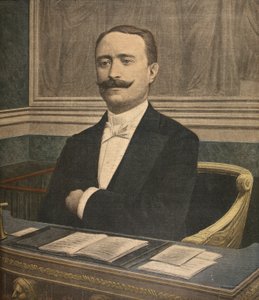 Den nya presidenten för Chambre des Deputes: Paul Deschanel, illustration från Le Petit Journal: Supplement illustre, 26 juni 1898 av French School